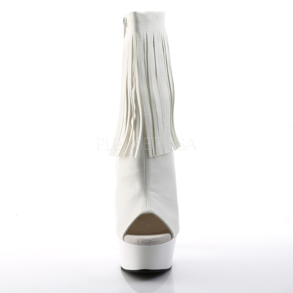 Platform Fringe High Heel Ankle Boots - Picture 4 of 5